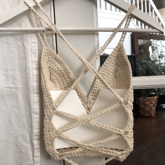 Bohemian Crochet Crop Top Handmade - Picture 4 of 4